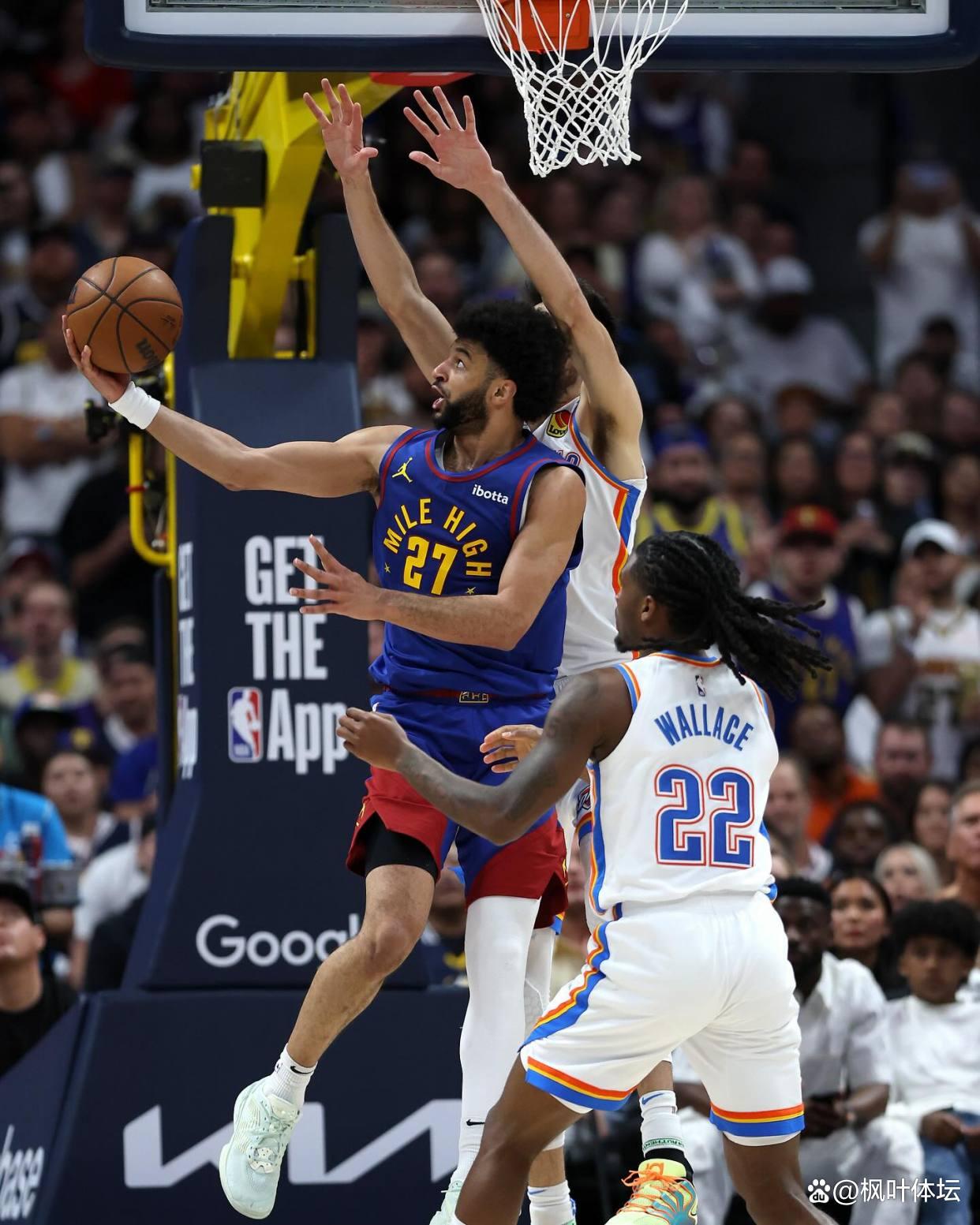 掘金力克雷霆,约基奇率队取胜 掘金力克雷霆,约基奇率队取胜